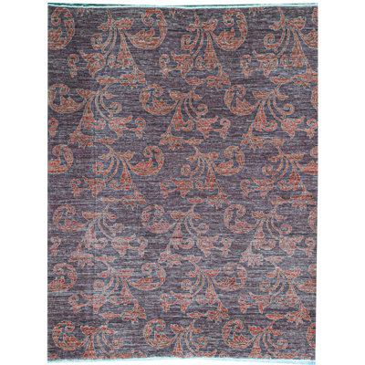 Hand-Knotted High-Quality Rust Area Rug