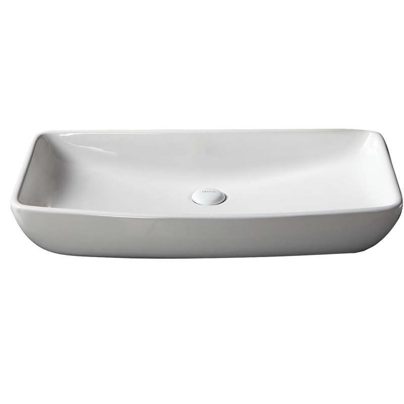 Lavabo de salle de bain vasque rectangulaire en porcelaine vitreuse Pericon
