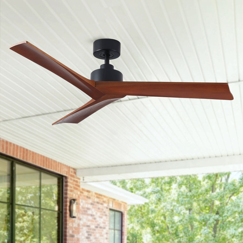 52" Black Lowe Profile Ceiling Fan Without Light