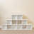 12 Cube Bookcase Ladder Storage Unit - White - Two 6 Cube Units