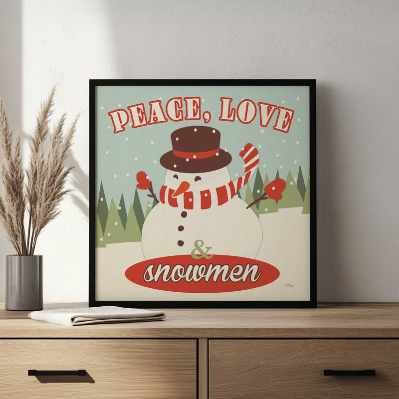«50s Christmas I Square» par Wellington Studio, reproduction d'art, L 12 po x H 12 po, Blanc, Impression encadrée