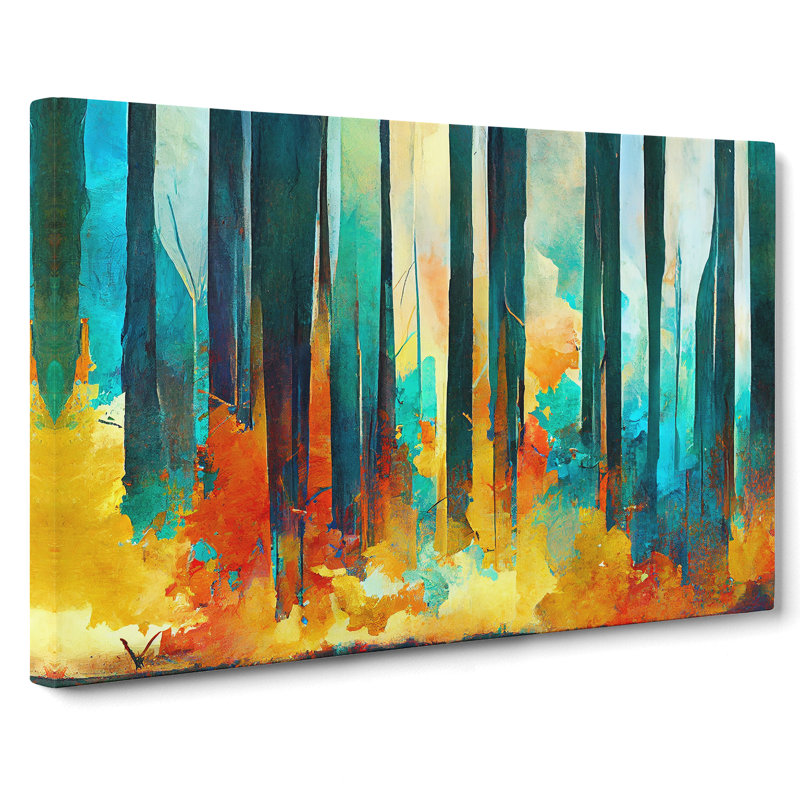 Amazing Abstract Forest Vol.5 - Wrapped Canvas, 50cm H x 76cm W x 3cm D
