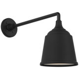 Thomas O'Brien, "Academy 17.5" Mack Barn Light in Matte Black with 16" Rockhouse Shade