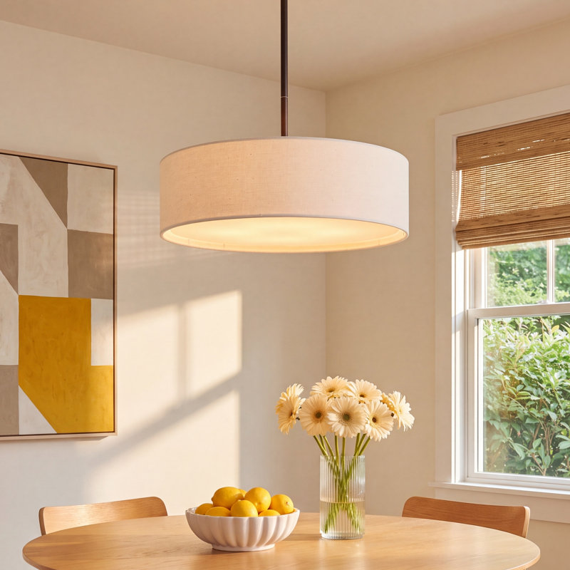 Jessalyn Dimmable LED Drum Chandelier