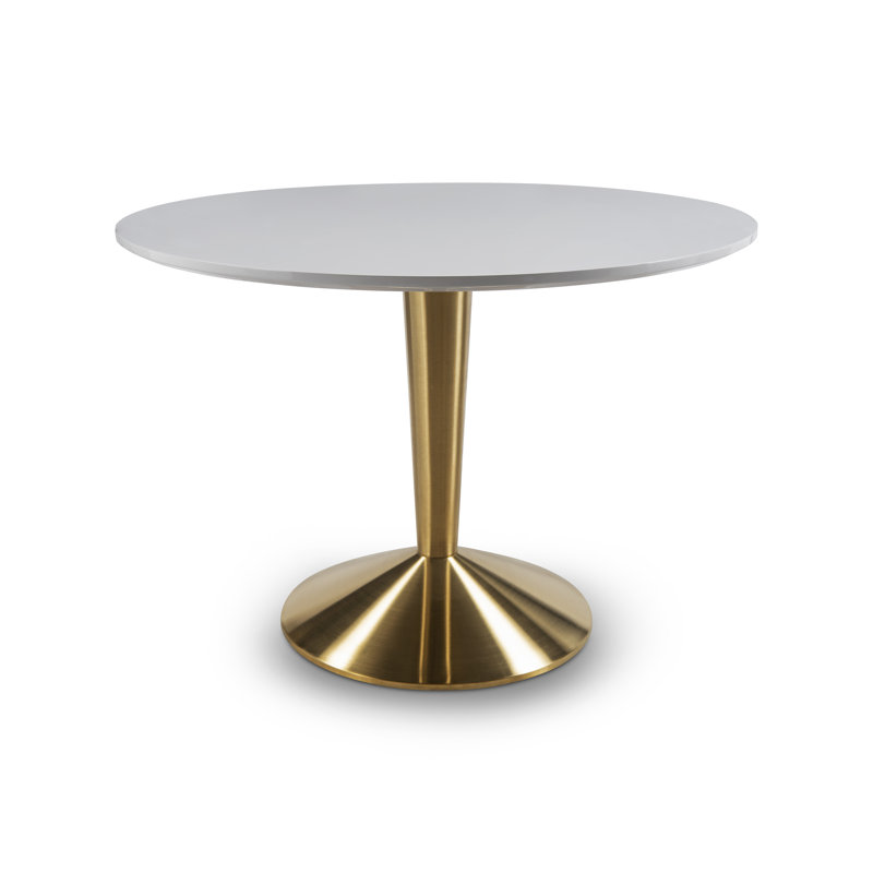Isan Round Dining Table, Brass, 110cm L x 110cm W