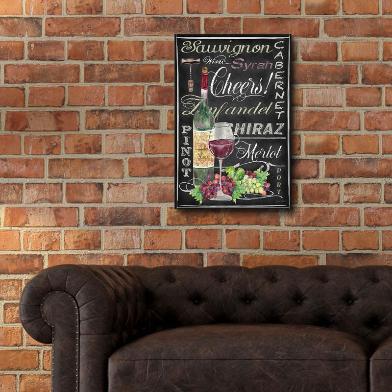 «Cheers Wine Art 70» par Jean Plout, art mural en verre acrylique, 16 po x 24 po, 16 po x 24 po