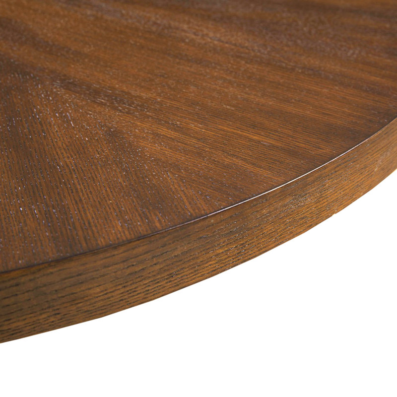 1 table basse ronde brun clair PCS, Brun