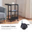 Table d'appoint roulante avec roues verrouillables, table de bout en forme avec rangement à deux niveaux | Idée de cadeau-1601022309