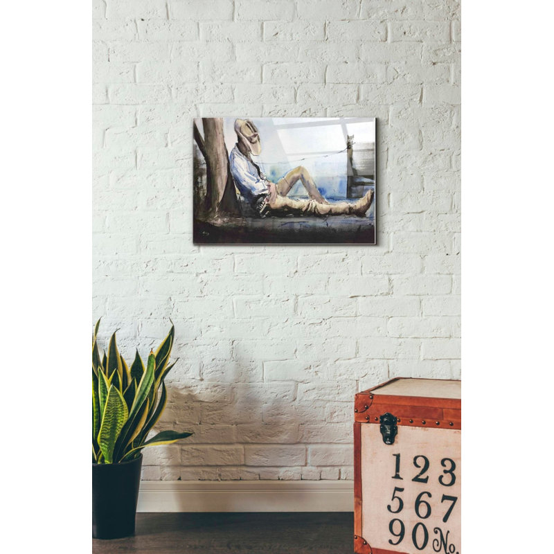 «Nap Time» par Oscar Alvarez Pardo, art mural en verre acrylique, H 16 po x l 24 po x P 0,12 po