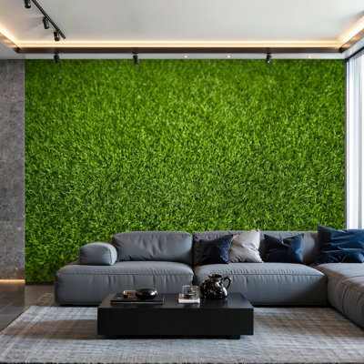 Peel and Stick Canvas Wallpaper Wall Mural Artificial grass Wall Art Self Adhesive and Removable