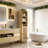 Freestanding Bathroom Storage Cabinet,Tall Bathroom Cabinet With Rattan Doors-1477794036
