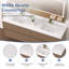 60" Wall-Mounted Double Bathroom Vanity with White Quartz Top and Sinks-131251311