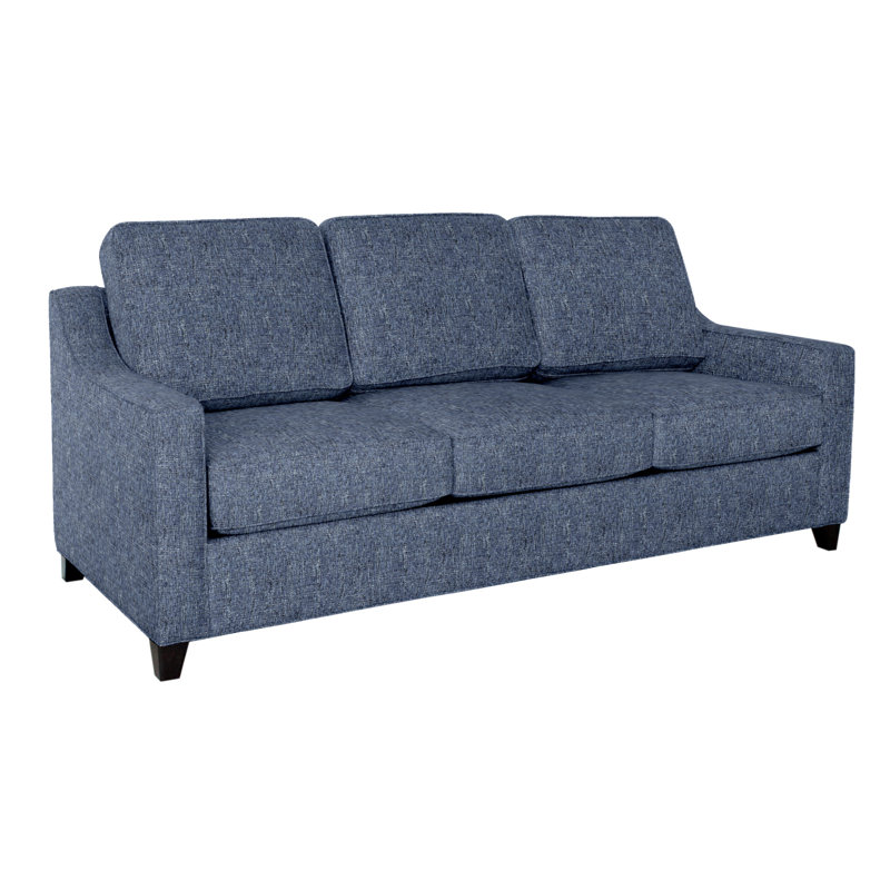 Clark 82" Square Arm Sofa with Reversible Cushions, Cafelle, Connelly Blue Jay