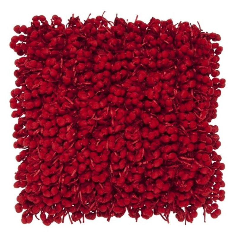 Coussin décoratif en coton avec motif texturé Cloud9, Rouge