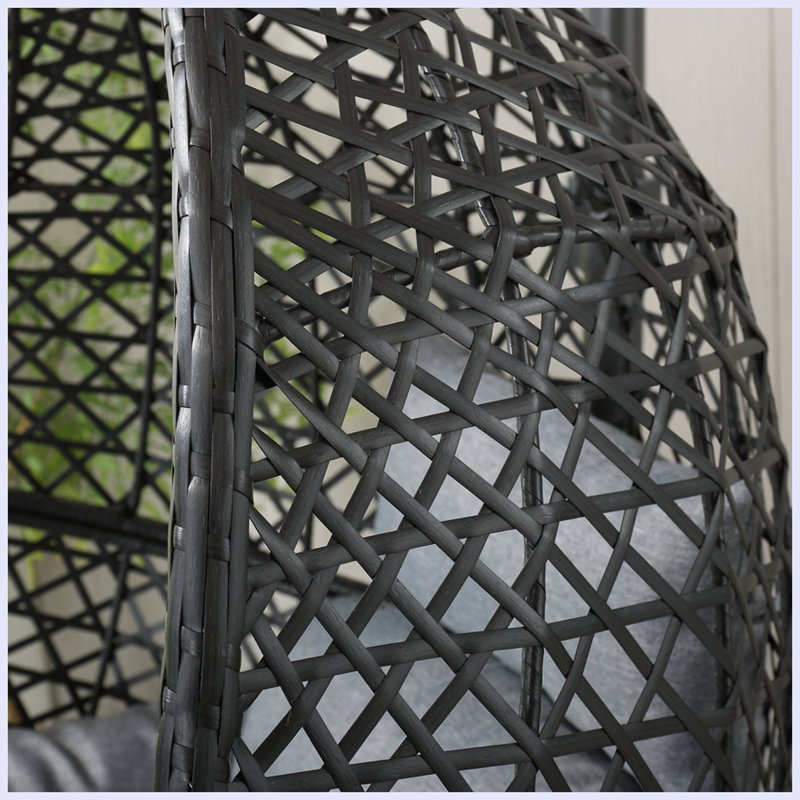 Fauteuil œuf pour 1 personne Cythia, Gris