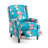 Upholstered Classic Wing Back Manual Push Back Recliner With Naihead Trims And Solid Vase-Shape Wooden Legs-1203964001
