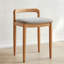 Tabouret en bois de hêtre naturel