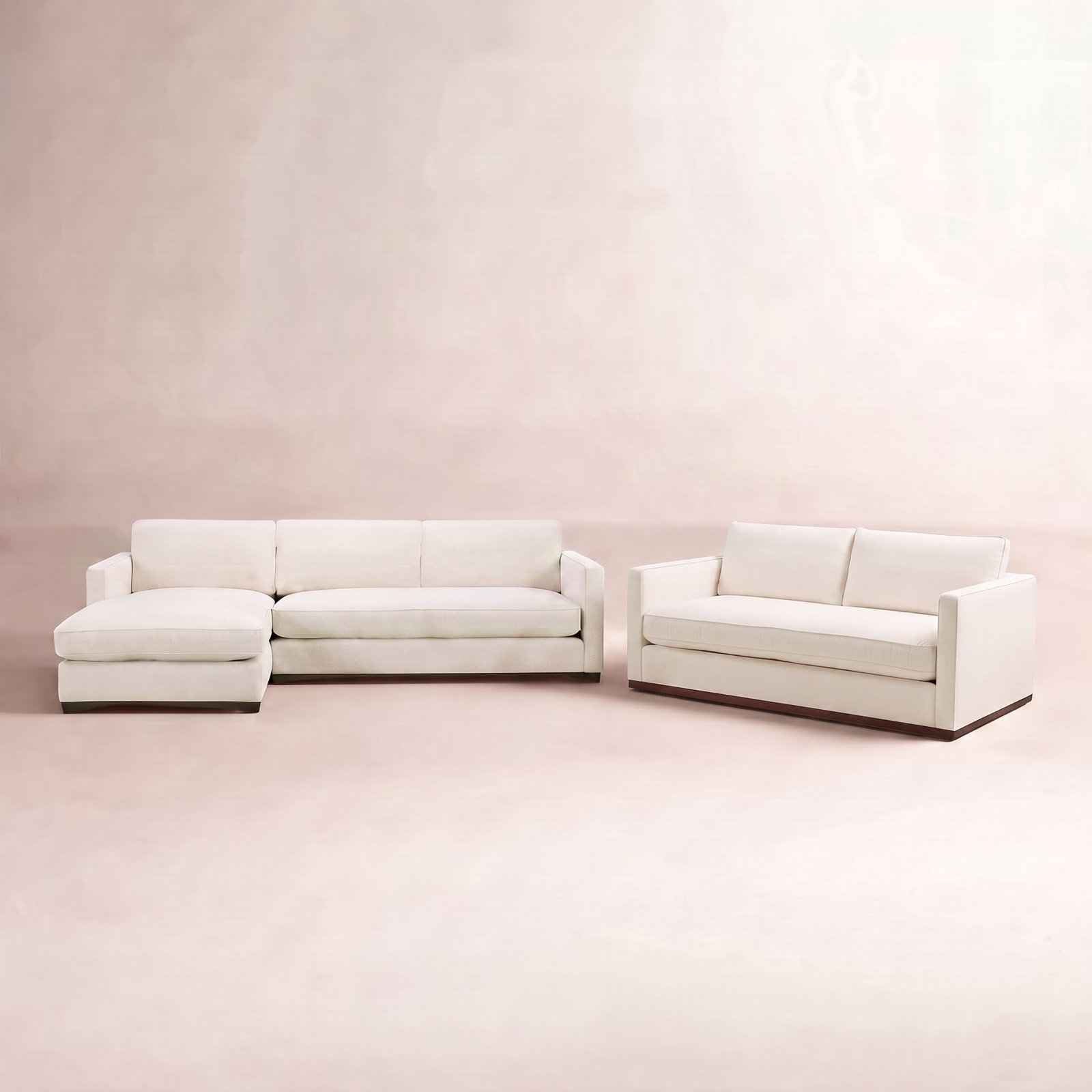 Bobbi 3-Piece Linen Living Room Set, Flanigan Cotton