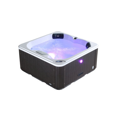Canadian Spa Co Saskatoon 120 Volt 4 Person 12 - Jet Acrylic Square Plug And Play Hot Tub with Ozonator