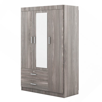 Armoire à miroir 3 portes avec tablettes