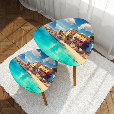 Ensemble de 2 tables basses gigognes Triangle