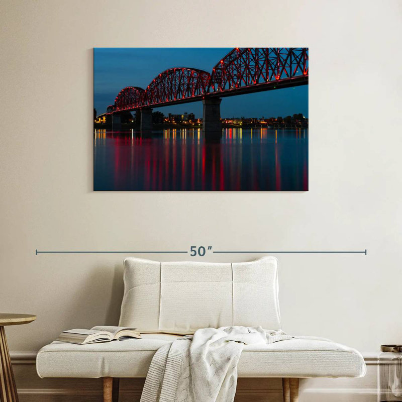 Ravi Illuminated Bridge In Louisville, 26" H x 39" W