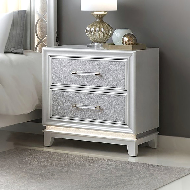 Zon LED 2-Drawer Nightstand