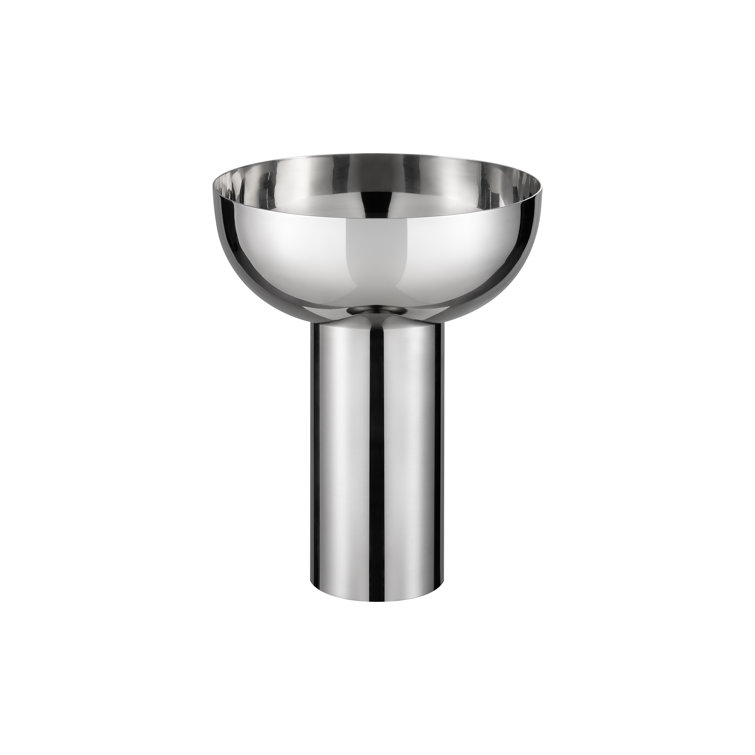 A Large Japanese Nickel Plated Steel Vase.