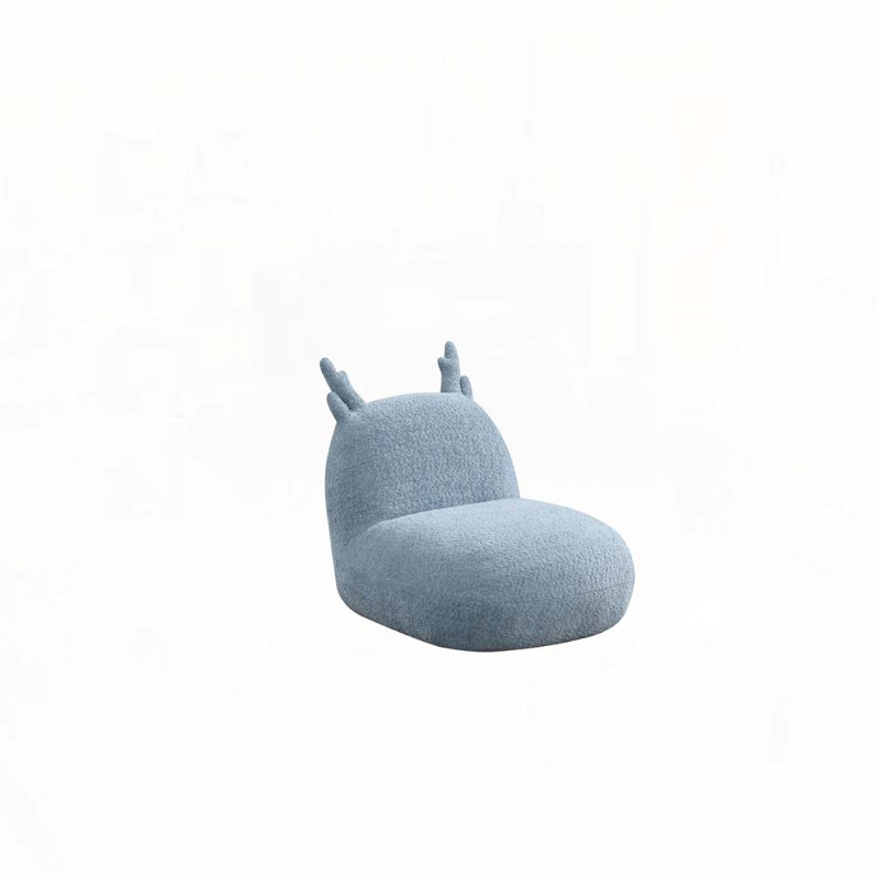 Chaise pour enfant en chenille bleue l 21,5 po
