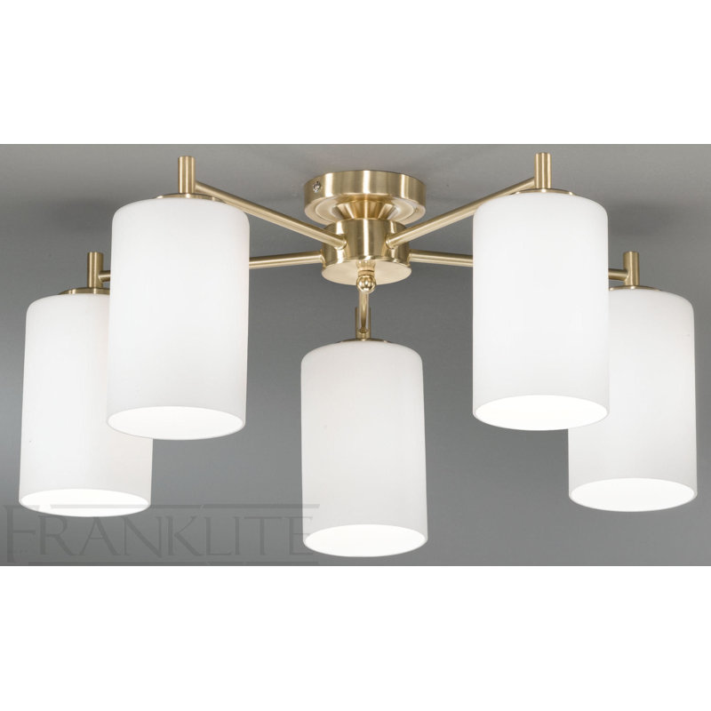 Decima Glass Semi Flush Mount, Non-Energy Efficient Bulbs Not Included, Matte Nickel