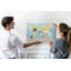Wall Mounted cork board with print home decor message pin boards home office bulletin board ideas World Map and Flags