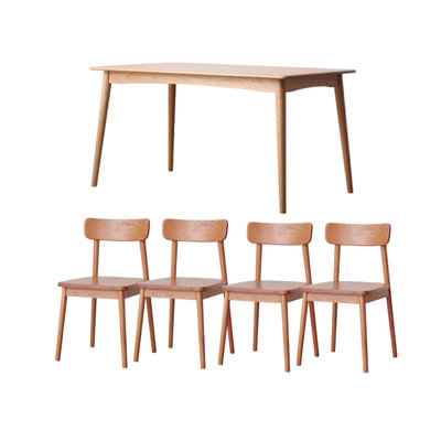 Table solid wood rectangle household simple