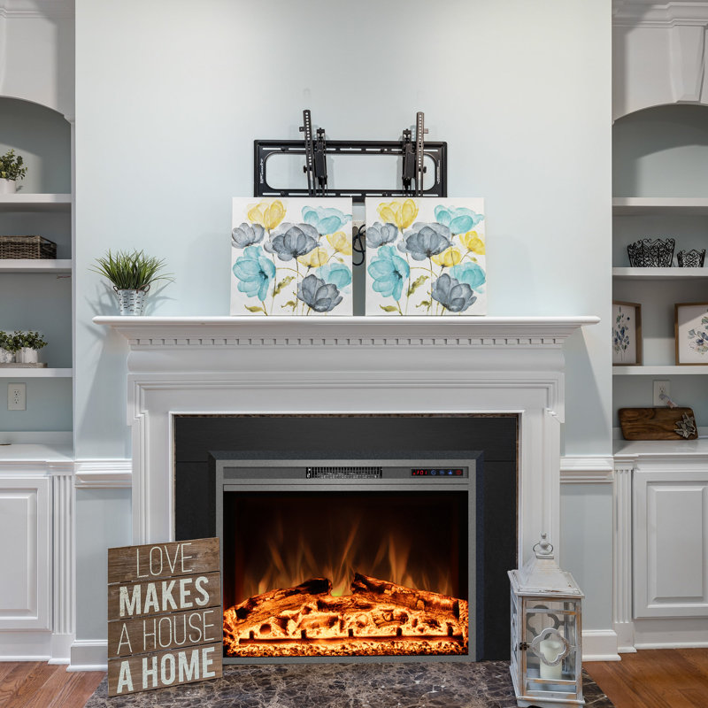 Abdulazim Trim Kit for Electric Fireplace Insert (Fireplace not Included), 29.5" H x 39.4" W x 0.7" D