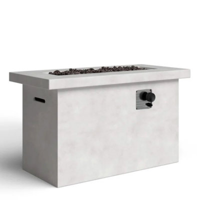 Concrete Propane/Natural Gas Outdoor Fire Pit Table (Natural Gas Conversion Kit Needs To Be Purchased Separately For Conversion)