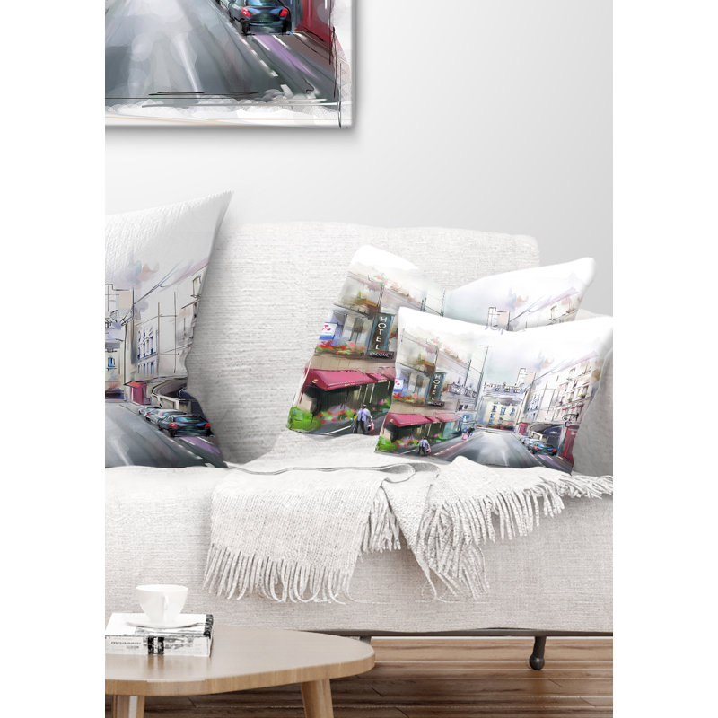 Paris - Cityscape Printed Throw Pillow