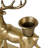 2 Piece Decorative Gold Resin Sitting And Standing Deer Tabletop Taper Candleholder Candlestick Set