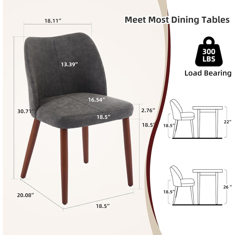 Polyester Upholstered Side Chair, Grey
