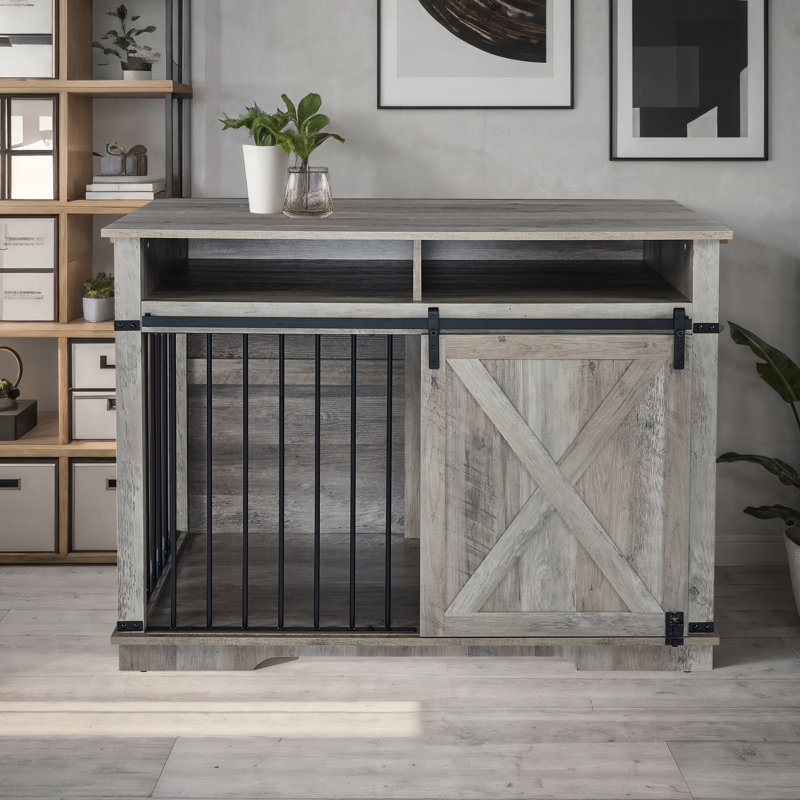Niche pour chien spacieuse avec rangement et section