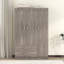 Armoire 3 portes avec 2 tiroirs, effet grain de bois gris (OLD SKU: LP006001)-23701276
