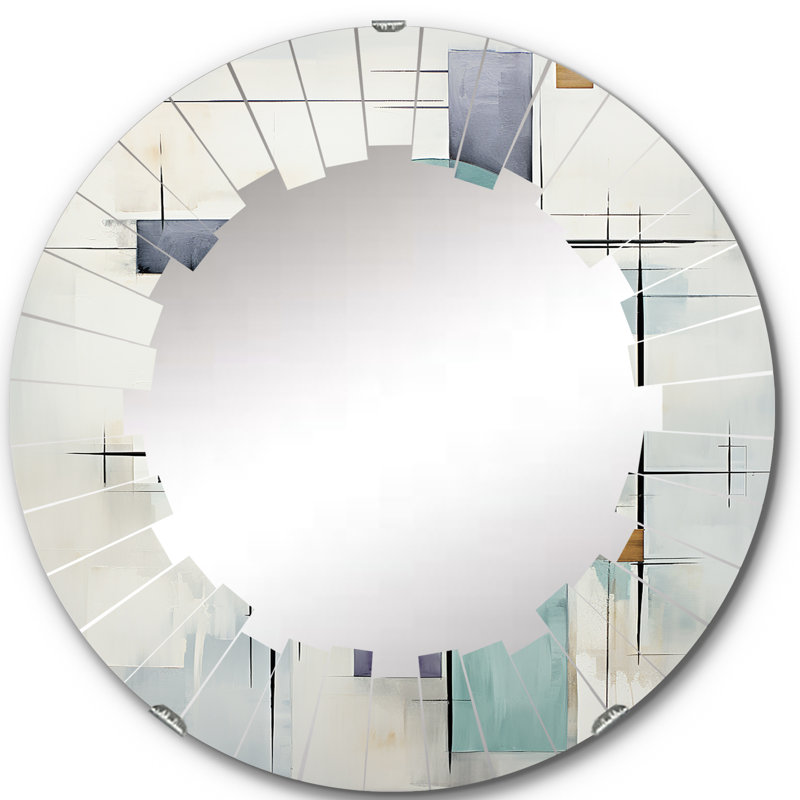 Shaheeya - Miroir mural moderne rond, 24 po x 24 po