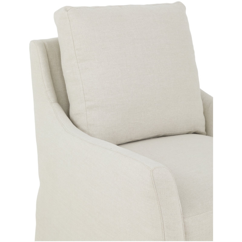Chaise pivotante à accoudoirs évasés Olivia, 2033 chameau