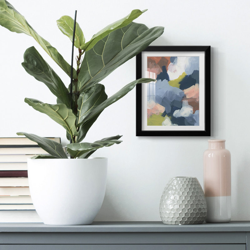 Atmosphère douce indigo I - impression encadrée, H 28,5 po x l 20,5 po, Noir