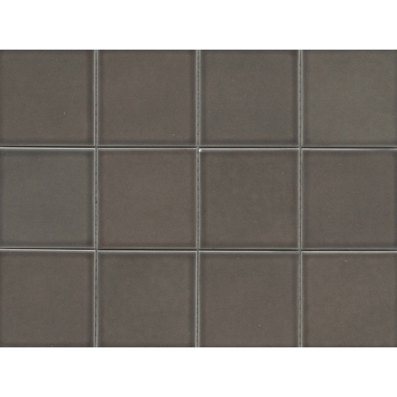 Kaze 12" x 16" Ceramic Grid Wall & Floor Tile, Taupe