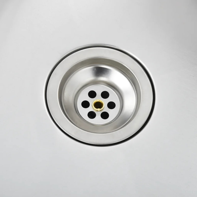 Belfry Kitchen Mariel 440mm W Double Bowl Steel Kitchen Sink, Silver