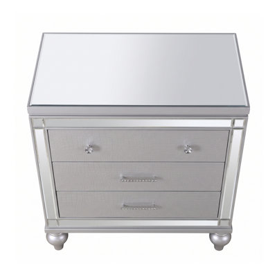 Denard 2-Drawer Nightstand with Diamond Accent