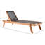 Chaise de patio en teck avec coussins-86506432