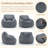 Giant Corduroy Bean Bag Lounge Chair with Armrests Oversized Comfy Lazy Sofa for Adults with Filler Included-2018130244