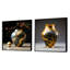 Japon - Poterie Kintsugi dorée - Ensemble de 2 collages abstraits de natures mortes-100690960-100690963
