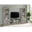 Tour média à 3 tablettes avec armoire de rangement Gerret-909627453