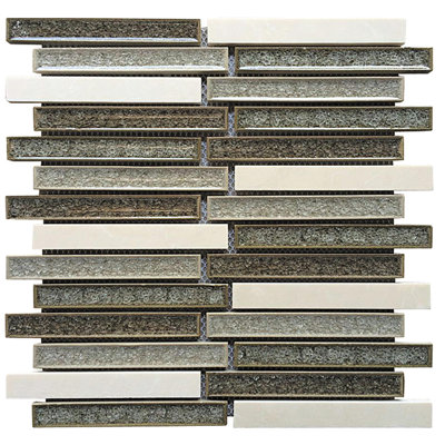 0.75" x 6"  Natural Stone Linear Mosaic Wall & Floor Tile